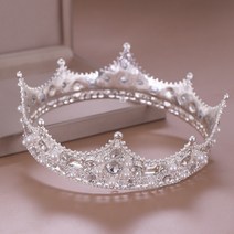 왕관 세련된 고급진 생일 Mamojko Baroque 여왕 신부 여성 크리스탈 웨딩 모자를 쓰고 있죠 티아라 헤어 액세서리 비쥬, 28 zxc348sliver