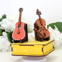 미니어쳐 악기 오르골 DIY 팬시우드 나무공예 수업교구, 단품