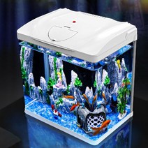 어항세트 풀세트 물고기 구피 베타키우기 물꽃놀이 물멍 해수어 애플스네일, 화이트, HR380(38cm)