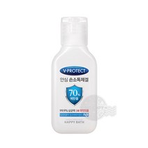 해피바스 브이프로텍트 안심 손 소독제겔, 45ml, 3개