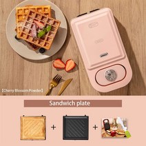 토스트기 220V 다기능 아침 식사 전기 샌드위치 메이커 와플 토스트 압력 토스터, 01 A  pink 220V_01 EU