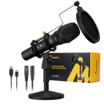 마오노 방송용 녹음용 XLR/USB 다이나믹 마이크 풀 세트 블랙, AU-HD300T