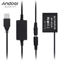 Andoer CP-W126 USB 전원 키트 DC 커플러 더미 배터리 교체 Fujifilm X-T2 X-T3 X-T10 XH1, 한개옵션0
