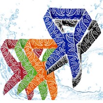 냉동스카프 쿨 아이스 목수건 자외선차단 피부보호 통기성 우수, 빨강