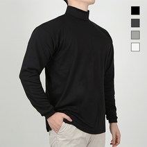제이셔츠 남자 목 폴라 반목 긴목 터틀넥 목폴라 티 티셔츠 (검정 차콜 흰색 회색)