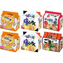 삿포로 제일 봉지 라면 5끼 P x 6개 소금 5식 P x 2 된장 간장 P x 1 참깨 맛 P x 1 세트 구입
