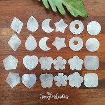 [10개묶음자개] 내추럴화이트 각종 모양 자개 모빌 재료 DIY, 원형_3.5cm(10개)