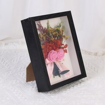 납골당액자 추모 영정사진 미니 수목장 장식 비석 말린 꽃용 다목적 딥 3D 프레임 나무 사진 북유럽 그림자 상자 표본 홀더 벽 3cm 깊이, 19.Black - 10inch 203x254cm