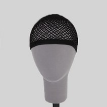 매듭없는 고탄력 가발망, 블랙, 1개