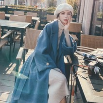 Mao중간 길이 모직 코트 가을과 겨울 새로운 영국 스타일 여신 스타일 인기있는 캐시미어 모직 코트