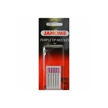 Janome 재봉틀 미싱 퍼플 Tip Needle 5 Count New