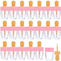 립글로즈 립틴트 립밤 립라이너 잘 지워지지 않는 착색 타투 립스틱 틴트 20 pcs 빈 립글로스 튜브 핑크 스크림 모양의 립글로스 용기 diy 화장품 용 리필 가능한 튜브 병, 20pcs 핑크