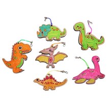 미술교구-나무 공룡 열쇠고리만들기(6종)