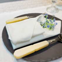 웨딩포 리넨 냅킨 화이트 4매 키친크로스 Linen Napkin White 45 x 45 cm