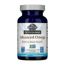 가든오브라이프 닥터 포뮬레이티드 어드밴스드 오메가 1290 mg 시트러스 맛 60 소프트젤, 6병, 60정