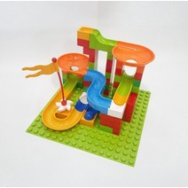 듀플로 호환 (판 1개 포함) 구슬블럭 76pcs 내맘대로 블럭 완벽호환 장난감, 76피스+그레이판1개