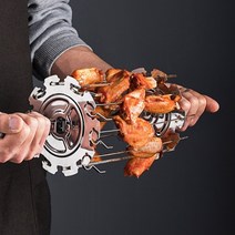 양꼬치 바베큐 꼬치구이기계 캠핑 가정용 자동 회전 전기 꼬치 구이 미니 오븐 기계 그릴 화로 닭꼬치 304 스테인레스 스틸 회전 그릴 그릴 케이지 에어 프라이어 그릴 전기, 없음