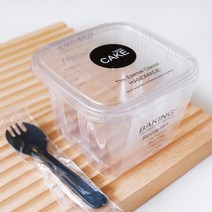 케이크 보관함 50pcs 광장 명확 무스 상자 요구르트 컨테이너 포장 과일 티라미수 상자 결혼식 호의 선물 상자 포장, 9.5 x 9.5 x 7.5cm, 컵과 카드 스푼
