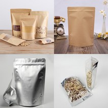 [에이피피팩] 크라프트 알루미늄 파우치 스탠딩 지퍼백 소분용 커피 잡곡 생식 스탠드형 소포장 100매, 창크라프트1420, 100장