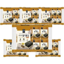 청정원 아침메뉴추천 바사삭 들기름 재래김 도시락 김 반찬 4g 16봉 6개 맛있는 어린이간식 간단한요리 간편식, 46세트
