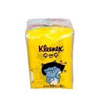유한킴벌리 크리넥스 수앤수휴대용물티슈 10매x6입