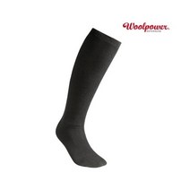 울파워 무릎 길이 라이너 양말 메리노울, 270-280, 블랙
