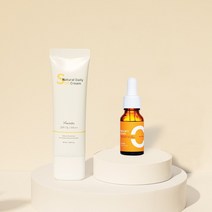 화도 내추럴 데일리 선크림 50ml + 미백 네추럴 C 세럼 15ml 세트