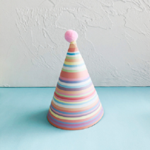 쁘아 파티용품 파티모자 셀프 백일 생일파티, 1개, 스트라이프