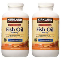 Kirkland 커클랜드 피쉬오일 농축 영양제 오메가3 Fish Oil Concentrate 400정 2팩