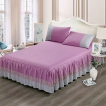 레이스 100% 면 더블 맞춤법 침대 스커트 매트리스 커버 160x200 140x200 133x72Fabric 침실 장식 통기성, bed skirt zise_105x200cm 1pc