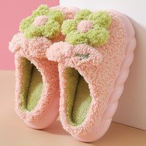 굽높은슬리퍼 교사슬리퍼 회사 폭신한 꽃무늬 슬리퍼
