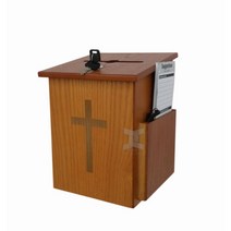 나무 헌금함 헌금박스 잠금 장치 교회 용품 주일 학교 봉헌함 봉투꽂이 헌금바구니