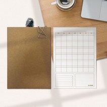 [천삼백케이] [라이브랠리] I AM MEGAN 크라프트 바인더 + A5 MEMO PAD 세트, I AM THLY(먼슬리)