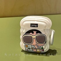 블루투스선글라스 크레용 신짱 카와이 이어폰 케이스 실리콘 소프트 쉘 블루투스 헤드셋 음료 주스 선글라