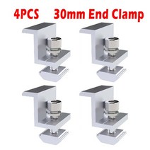 태양광 패널 거치대 1pcs4pcs12pc 태양 광 엔드 클램프 조정 가능한 태양 전지, 4개 30mm
