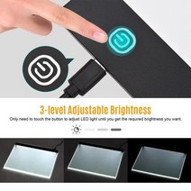 판타블렛 액정 드로잉 패드 전자 노트 디지털 공책 a3 led 라이트 다이아몬드 페인팅 반투명 보드 usb 강화 그래픽 아트, a3f, 협력사