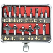 목공용 루터날 15종세트 라운드가공 목판조각 홈파기 난간 홈절단 목문경첩