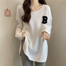 스타일아유 여성 루즈핏 무지 롱 긴팔티셔츠 레이어드 봄 가을 이너 라운드넥 기본티 간절기