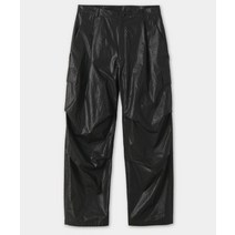 COOR 스트럭처드 카고 코팅 팬츠 블랙