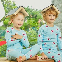 유아 아동 후라이스 실내복 내복 내의 긴팔 늦잠자기 하트인핸드