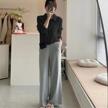 턴 다운 니트 가디건 여성용 가을 겨울 버튼 업 단색 스웨터 코트 긴 소매 소프트 숙녀용
