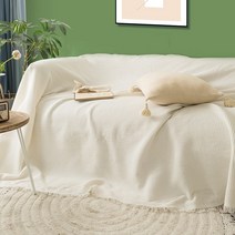 SKANDSALO 쇼파 패드 6인용 천커버 가죽갈이 돌쇼파 매트 천갈이, 그리드 화이트_230 x 280cm
