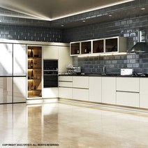 릴러블키친7 오트밀 ㄷ자형 4.5M 이하 싱크대, 없음