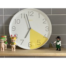 무소음 벽시계 저소음 DIY 시계 직접만드는 셀프페인팅 sati 벽시계 사띠시계, 화이트그린