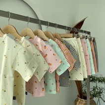 여름 애착 7부 실내복 아기 베이비 유아 아동 키즈 상하세트 상하복 데일리 내복 북유럽풍 자매룩 남매룩