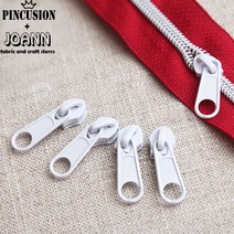 (10개)5호코일지퍼전용슬라이더-화이트