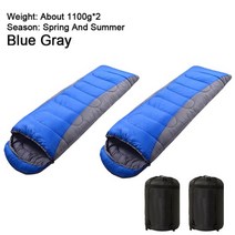 웨스트 바이킹 4계절 캠핑 침낭 경량 따뜻한 앰프 야외 여행 하이킹을위한 차가운 봉투 배낭 배낭 침낭, 블루 세트 1100G, 협력사