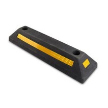 주차 스토퍼 고무 추락방지 후방 공간 범퍼 모서리 경사로 주차용품 경사, Black, CN