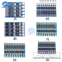 베터리악세사리 bms 3s 4s 5s 6s 7s 8s 18650 리튬 배터리 충전기 보호 보드 전원 은행 밸런서 li-ion lipo pcb 충전 이퀄라이저, 8초 동안