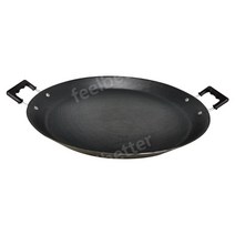 안성주물 무쇠 그릴 주물 솥뚜껑 불판 철판 고기 삼겹살 팬케이크 그리들팬 캠핑 무코팅, P.40CM+냄비뚜껑